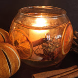 Festive Orange and Spices Soy Wax Scented Candle Bowl