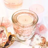 Pink Champagne Soy and Gel Wax Botanical Candle (Large)