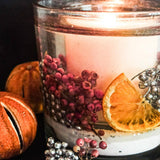 Festive Sparkle Luxury Botanical Refillable Soy and Gel Wax Candle (Large)