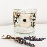 Daisy & Lavender Soy and Gel Wax Botanical Candle