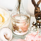 Pink Champagne Soy and Gel Wax Botanical Candle