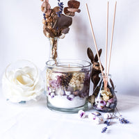 Lavender Soy and Gel Wax Botanical Candle (Large)