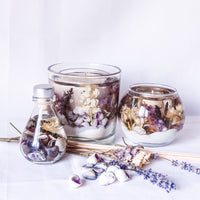Lavender Soy and Gel Wax Botanical Candle (Large)