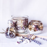 Lavender Soy and Gel Wax Botanical Candle (Large)