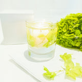 Green Grass and Hydrangea Soy and Gel Wax Botanical Candle