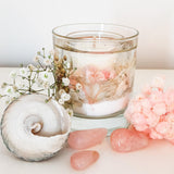 Pink Champagne Soy and Gel Wax Botanical Candle