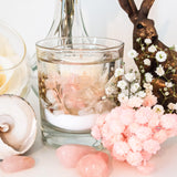 Pink Champagne Soy and Gel Wax Botanical Candle