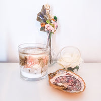 Pink Champagne Soy and Gel Wax Botanical Candle (Large)