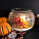 Festive Sparkle Luxury Refillable Botanical Candle Bowl