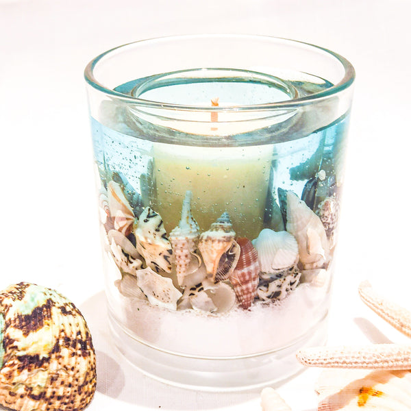 Blue Sea Soy and Gel Wax Ocean Botanical Candle